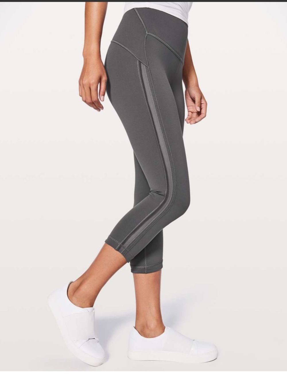 Lululemon Wunder Under Crop (Hi-Rise) Awaken Full-On Luxtreme 21" Dark Shadow 8
